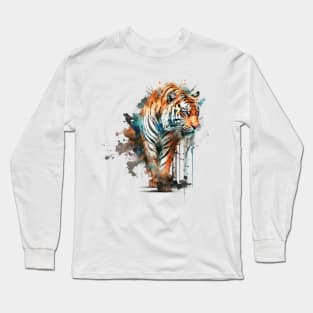 Tiger watercolor Long Sleeve T-Shirt